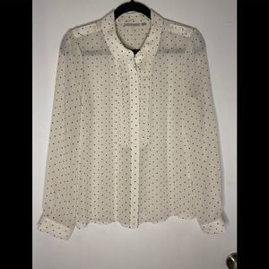 Cream and black polka dot blouse from Nordstrom sm